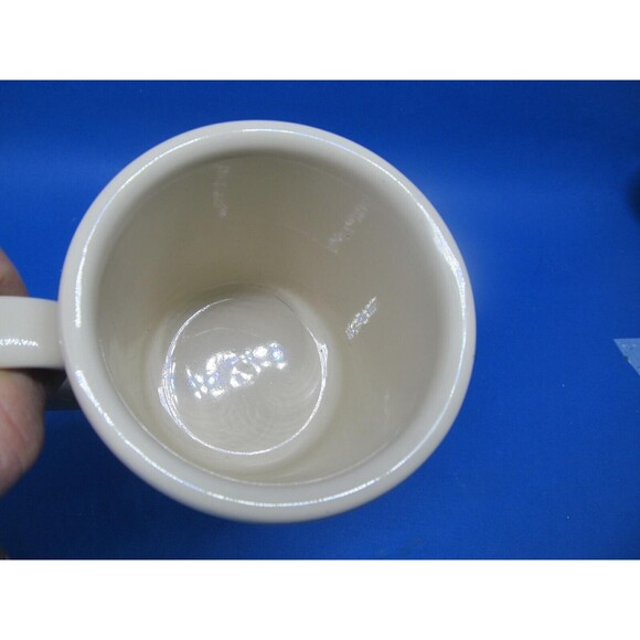 Longaberger Woven Traditions Green On White Coffee Mug 4" H X 3 1/2" W VGC - Picture 7 of 8